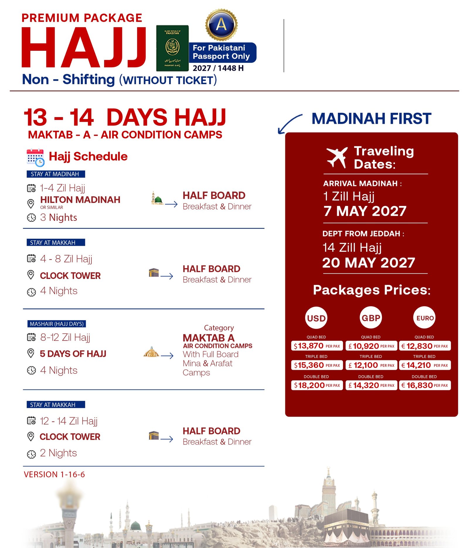 Maktab A Hajj Package 2027